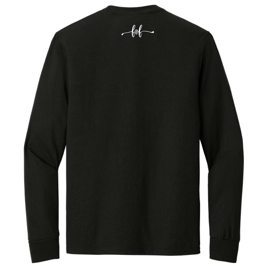 DON'T MATCH ENERGY. BEAR FRUIT. - LONG SLEEVE T-SHIRT (BLACK) SCRIPT