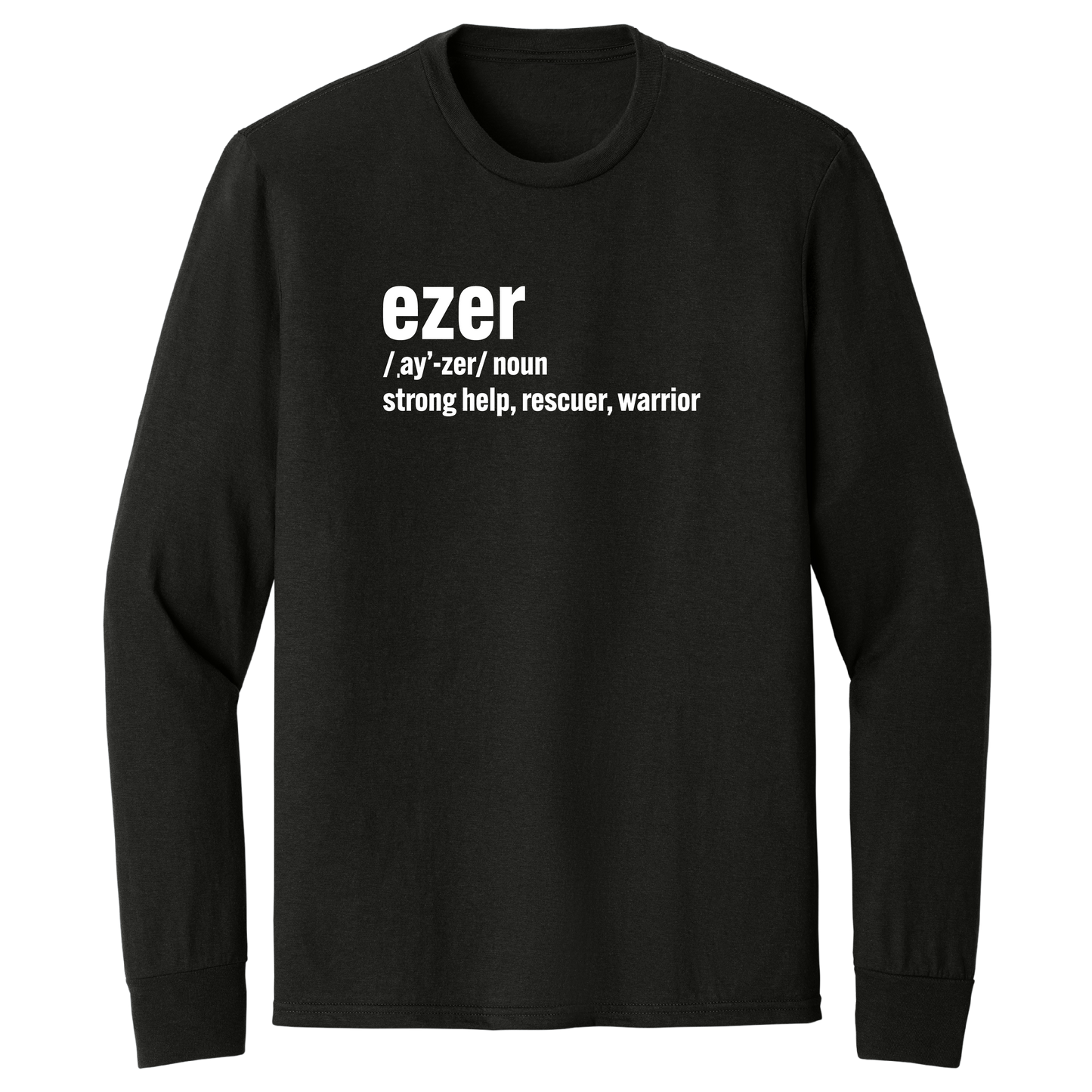 ezer - LONG SLEEVE T-SHIRT (BLACK)