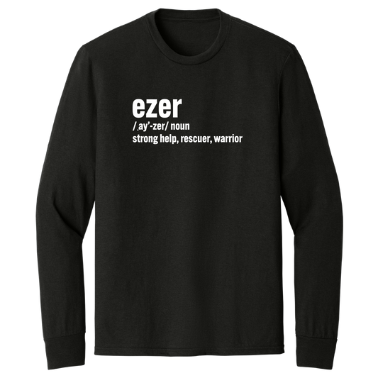 ezer - LONG SLEEVE T-SHIRT (BLACK)
