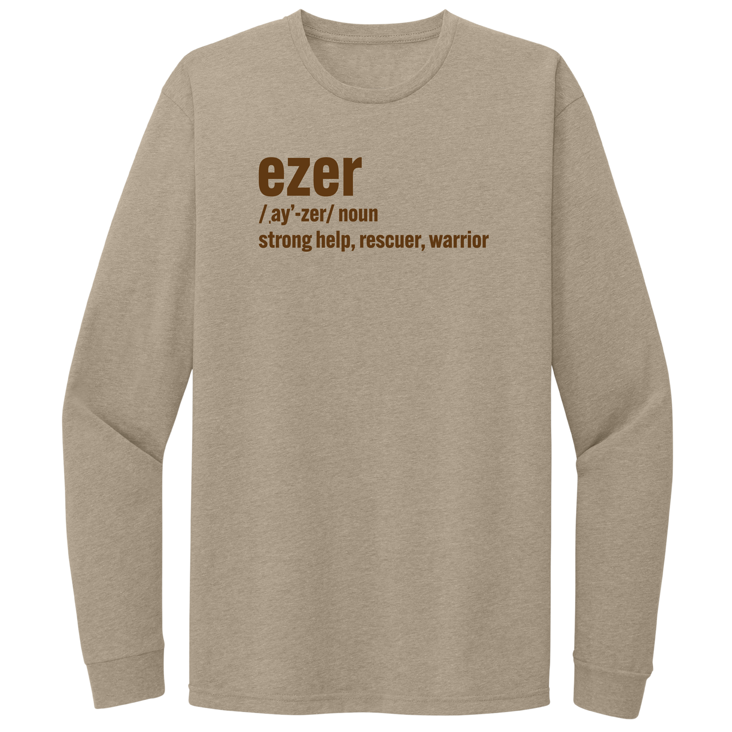 ezer - LONG SLEEVE T-SHIRT (TAN)
