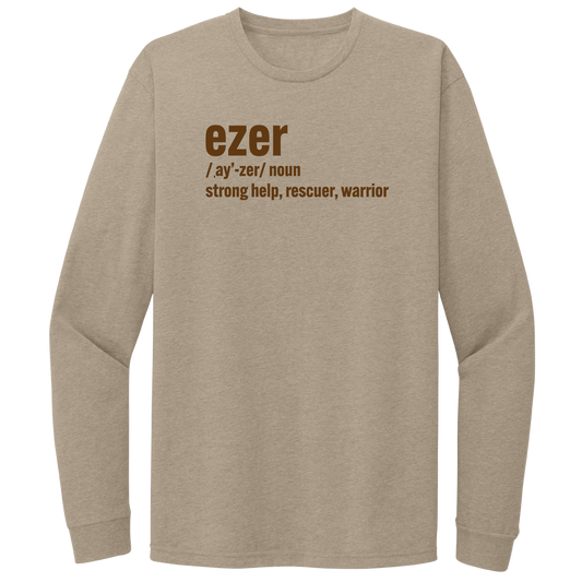 ezer - LONG SLEEVE T-SHIRT (TAN)