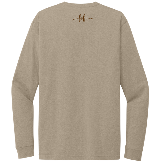 DON'T MATCH ENERGY. BEAR FRUIT. - LONG SLEEVE T-SHIRT (TAN)